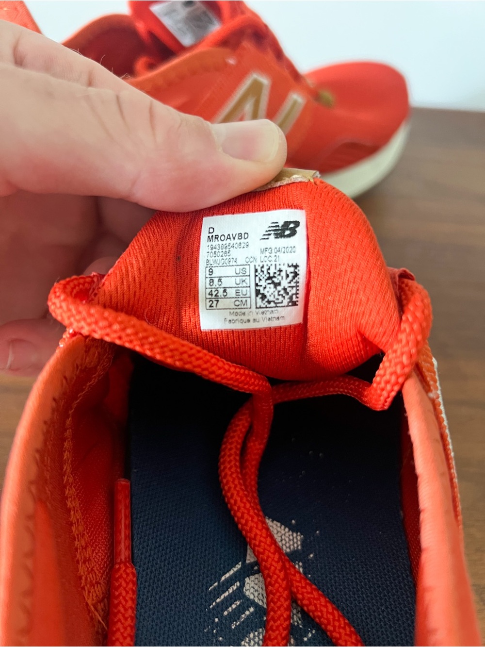 New Balance Fresh Foam Roav Backpack V1 Running Shoes Orange Men's Size 9 - Picture 6 of 7